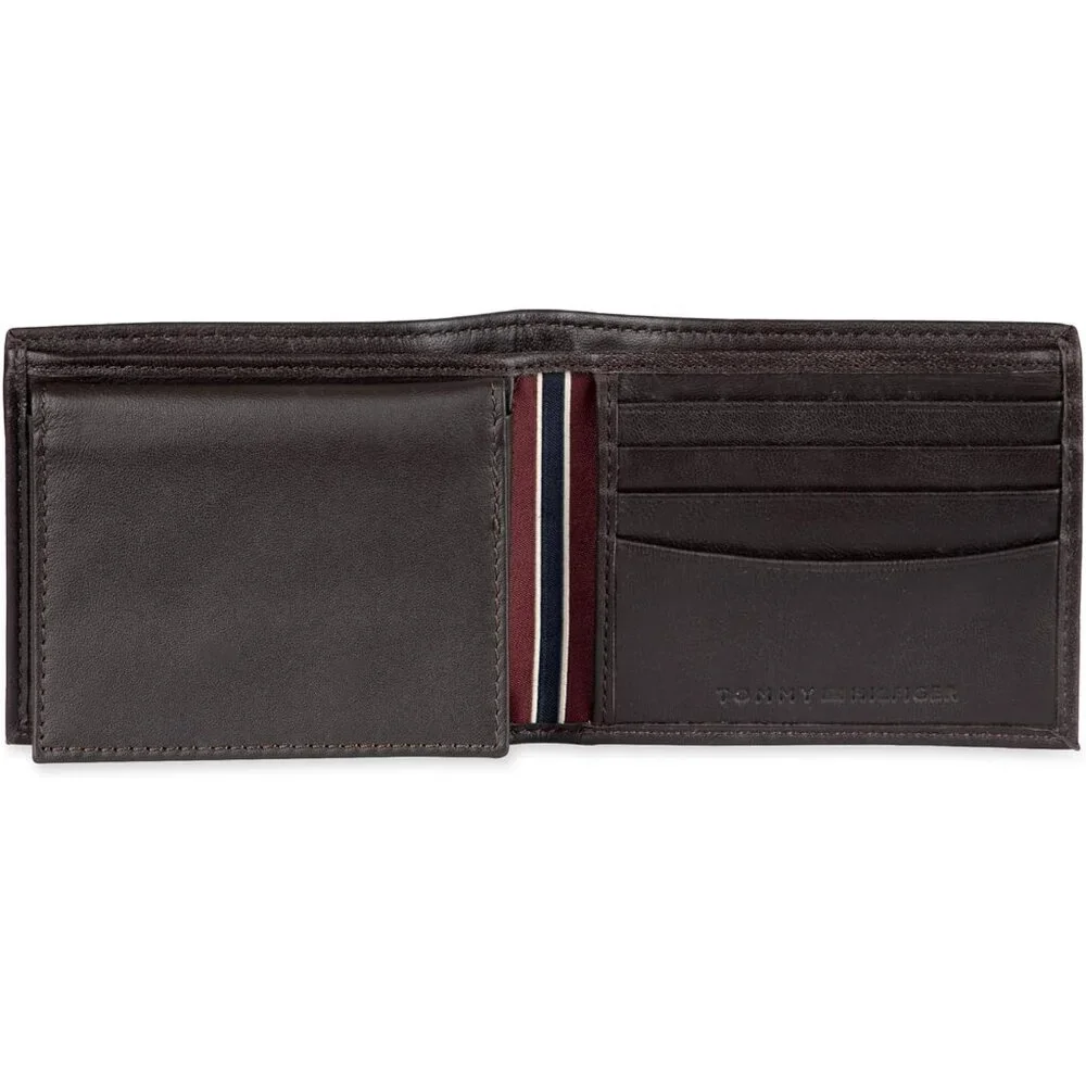 Men's Leather Wallet - Thin Sleek Casual Bifold with 6 Credit Card Pockets